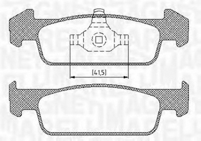 MAGNETI MARELLI 363916060718 -  Комплект тормозных колодок, дисковый тормоз